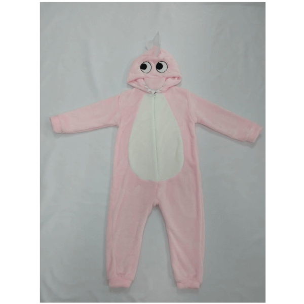 Dinosaur Embroidered Pink Bodysuit For Toddlers